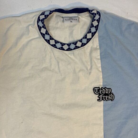 Teddy Fresh Mens XL Colorblock T Shirt - Picture 3 of 7
